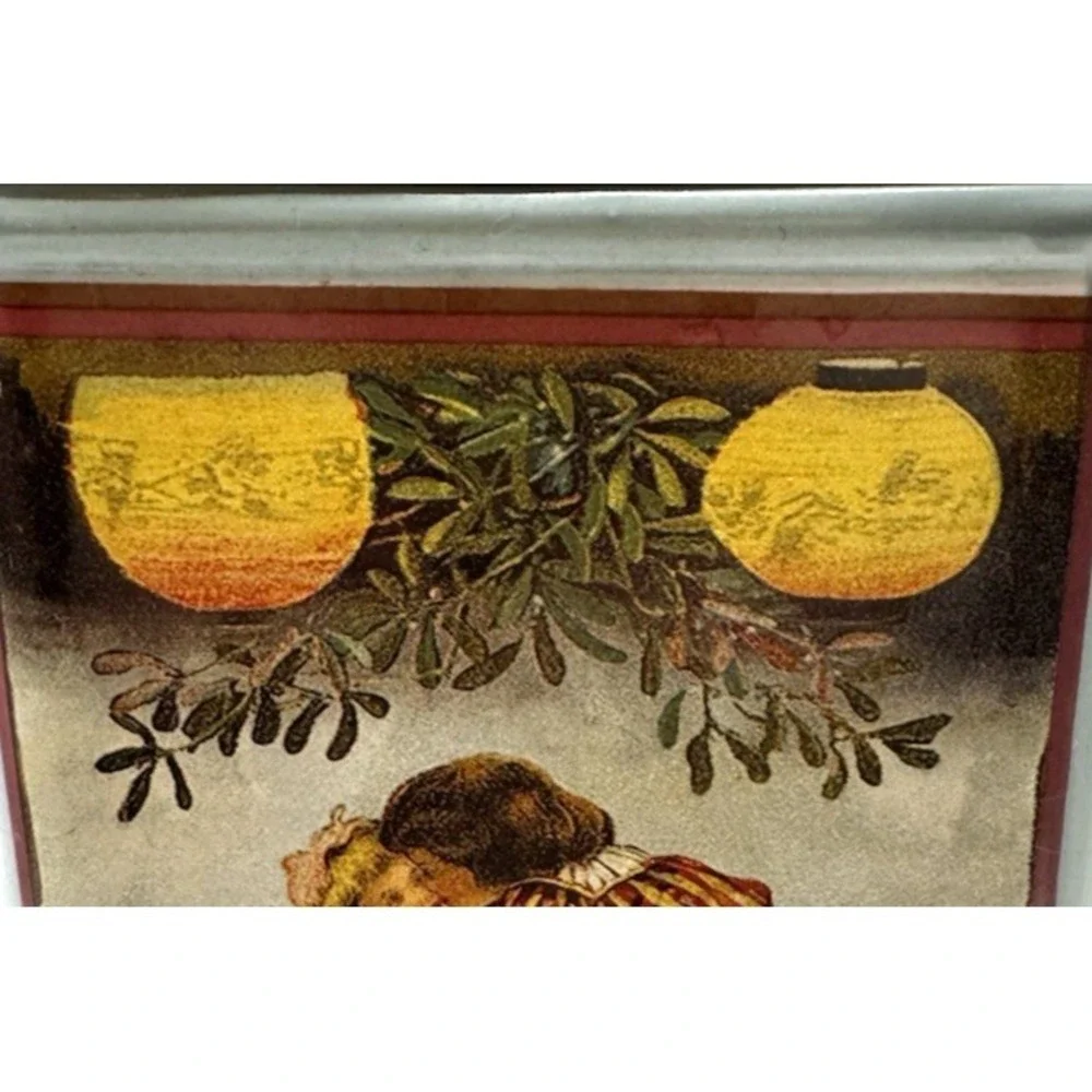 Christmas Cookie Jar Canister Vintage Style Christmas Greetings Sakura